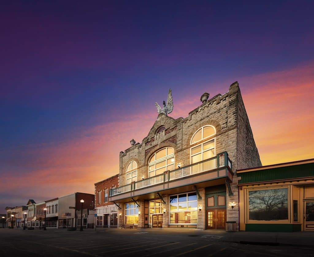 The Historic Columbian Theatre in downtown Wamego, Kansas