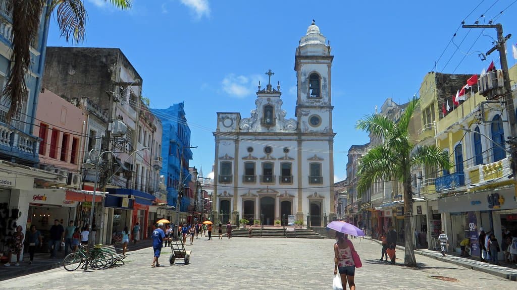 Outside of the church and the courtyard.