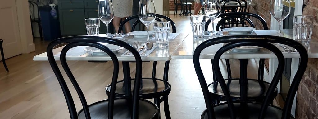 nice Dining Room - they have removed many seats so that diners can practice social distancing