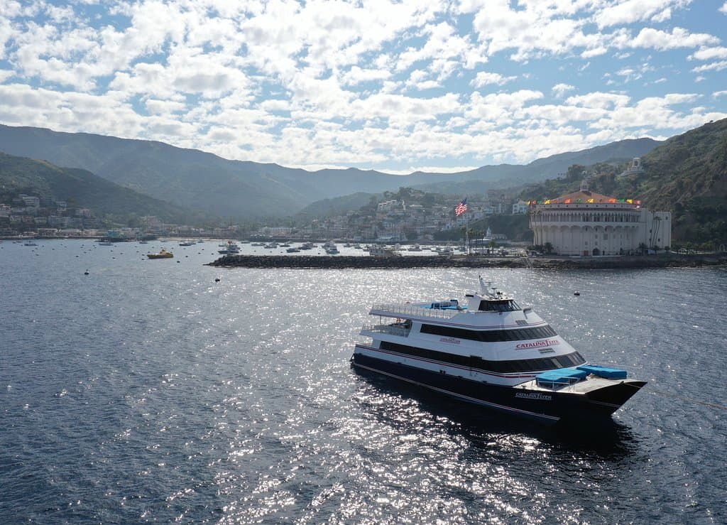 Catalina Flyer in front of Avalon at Catalina Island 