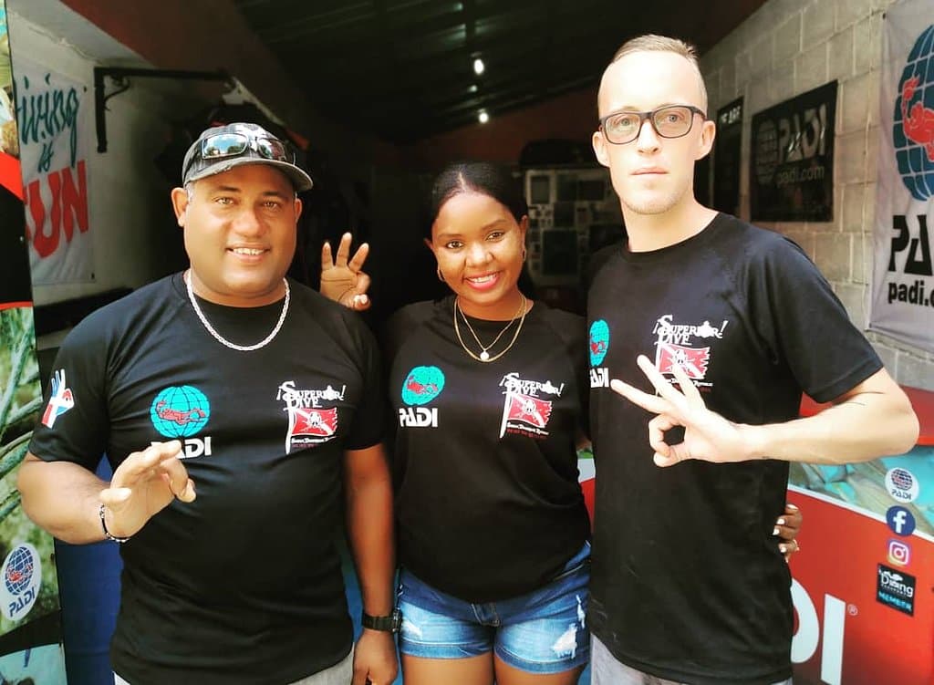 Alejandro, Rosanna & Luke - The 'Superior Dive Sosua' team.