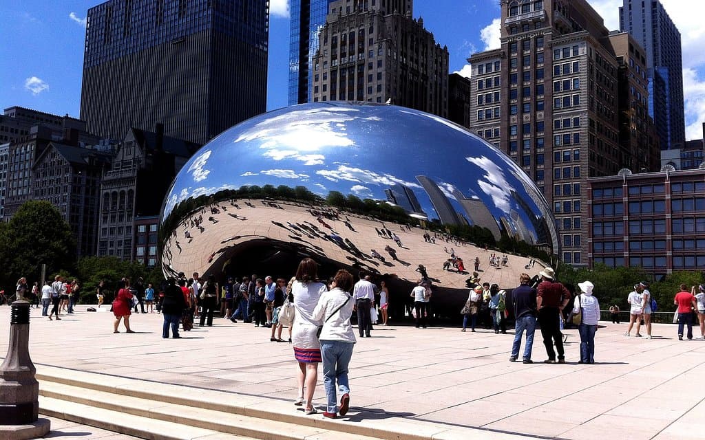 One of our favourite artworks by Anish Kapoor.  We were fascinated by the work on our first visit to the City and have returned to enjoy the experience on two subsequent visits. It is not simply the work itself, but the fun of watching visitors endlessly inventing images using the various angular reflections.