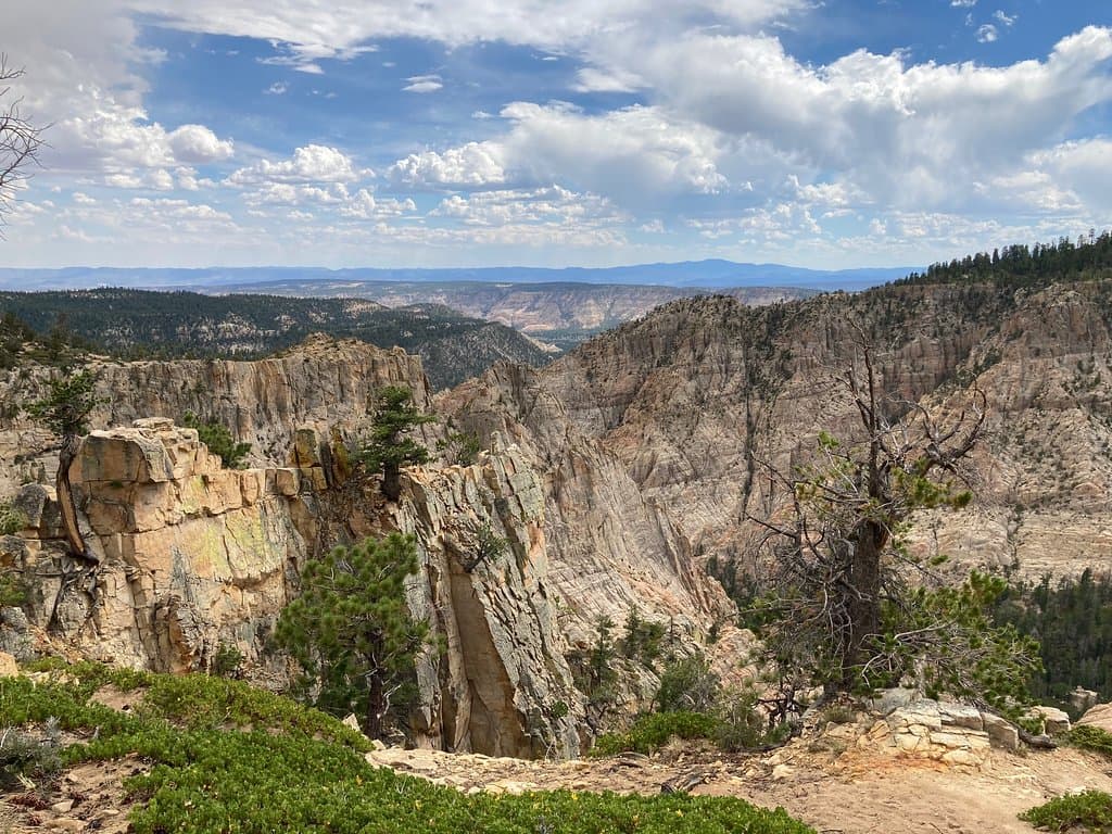 A view to the southwest