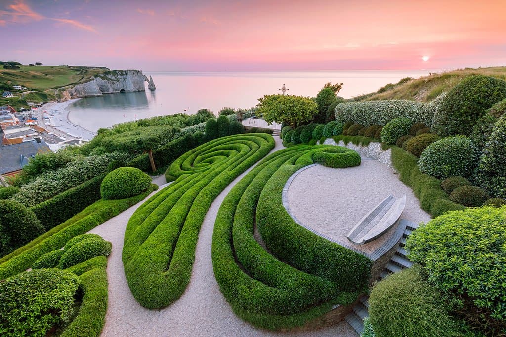 The main view from Les Jardins d'Etretat