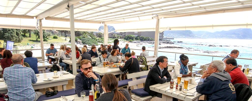 Guests enjoying our outside patio area