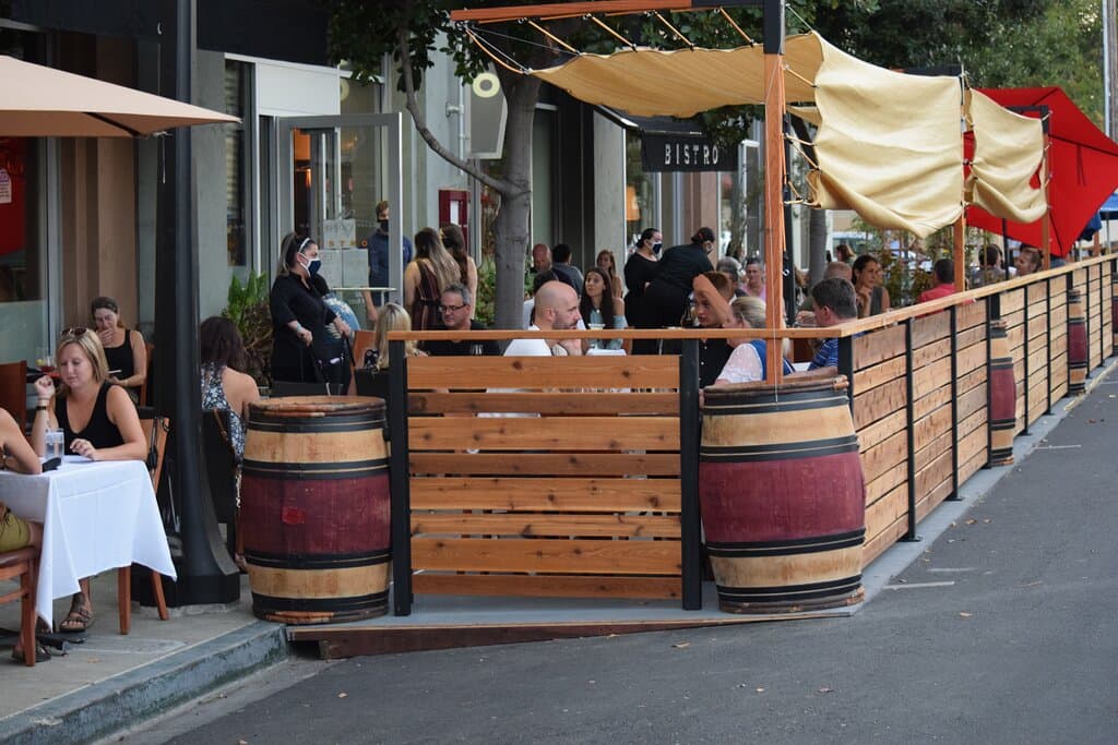 Our new parklet seating! 08/15/2020