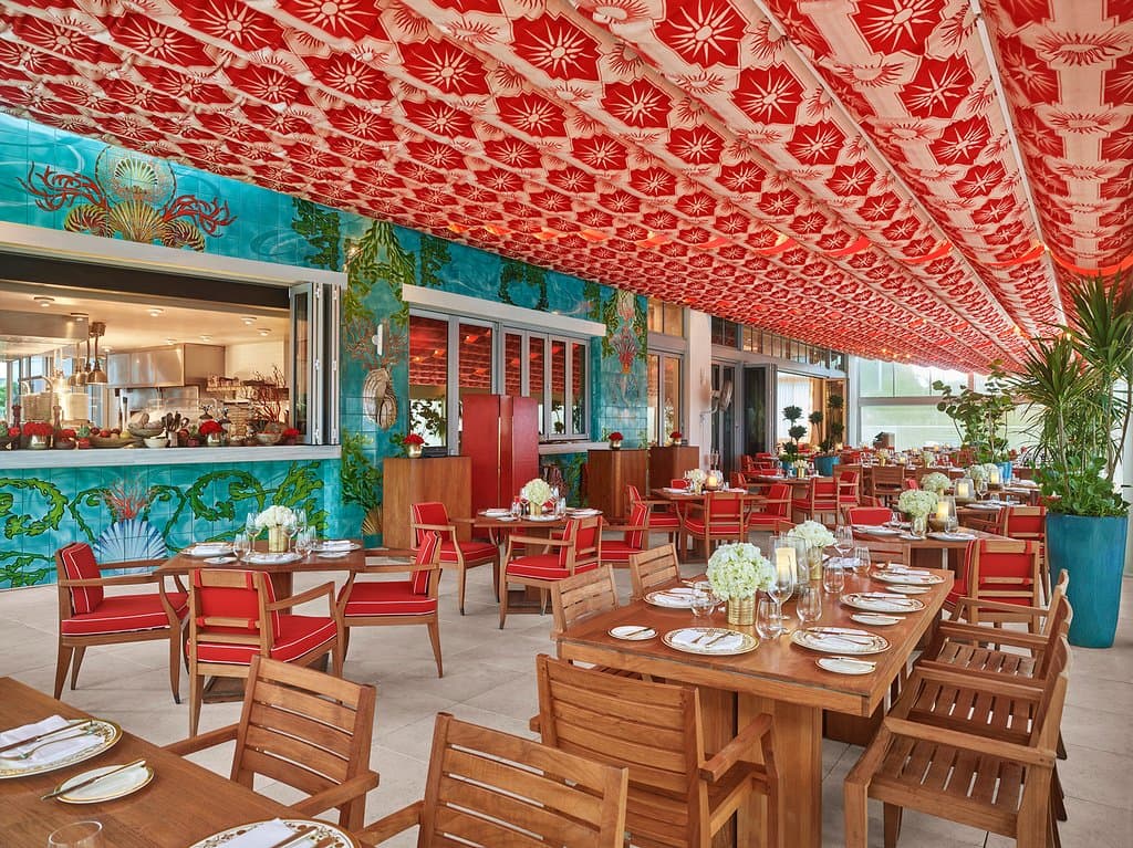 Veranda, outdoor dining at Faena Hotel Miami Beach