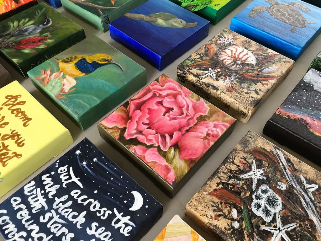 Local artists showcase and sell their works in the Mission Arts Gallery & Shop.