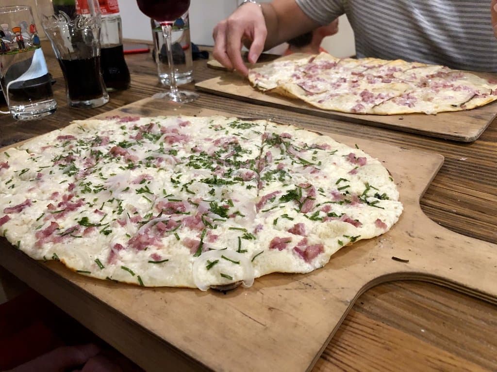 Cream, chive and ham