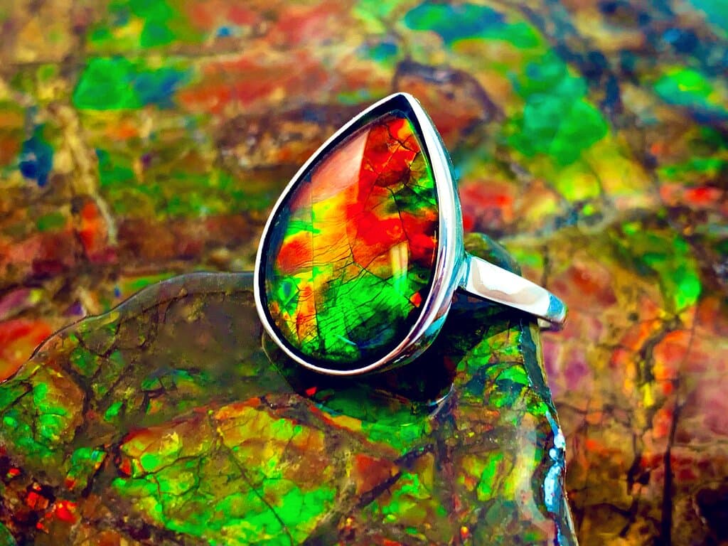 Ammolite Ring