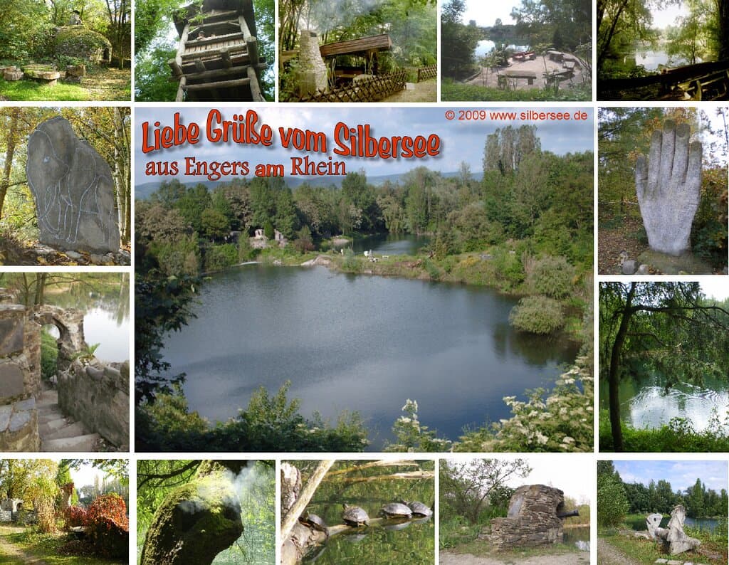 Eine Postkarte vom Silbersee Neuwied -  OT Engers.