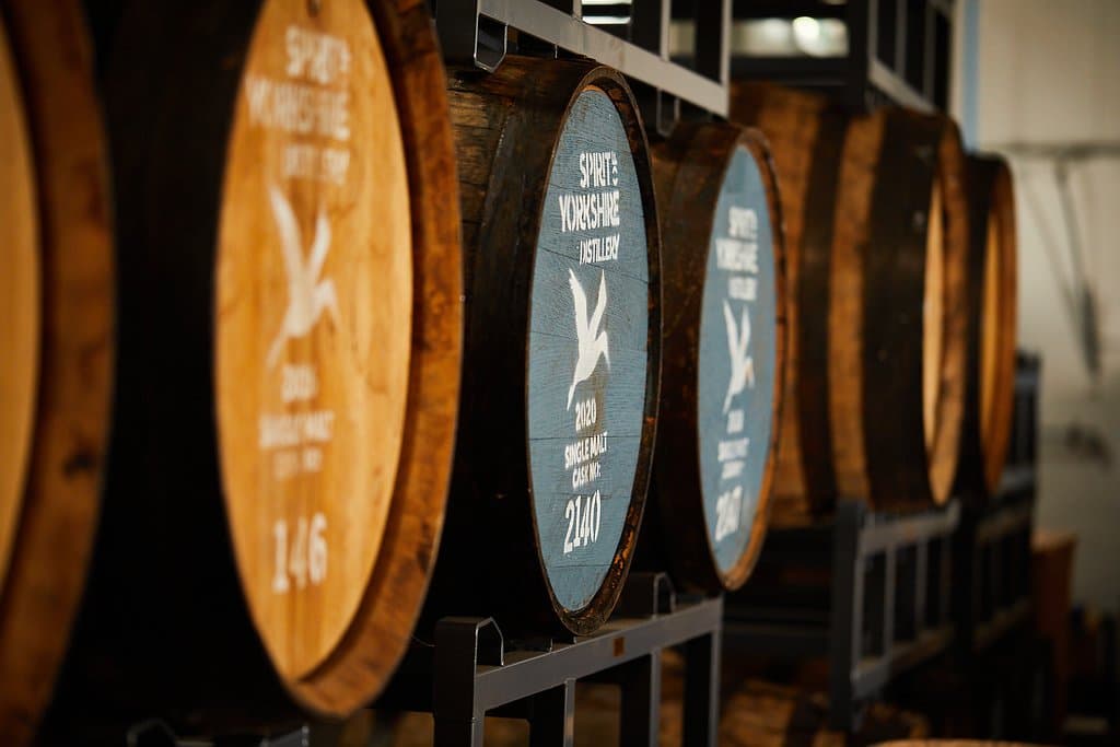 Casks maturing on the distillery floor. To be called whisky, distilled malt spirit must be aged for at least 3 years in oak barrels. We use a range of casks from the best cooperages and vineyards around the world. 