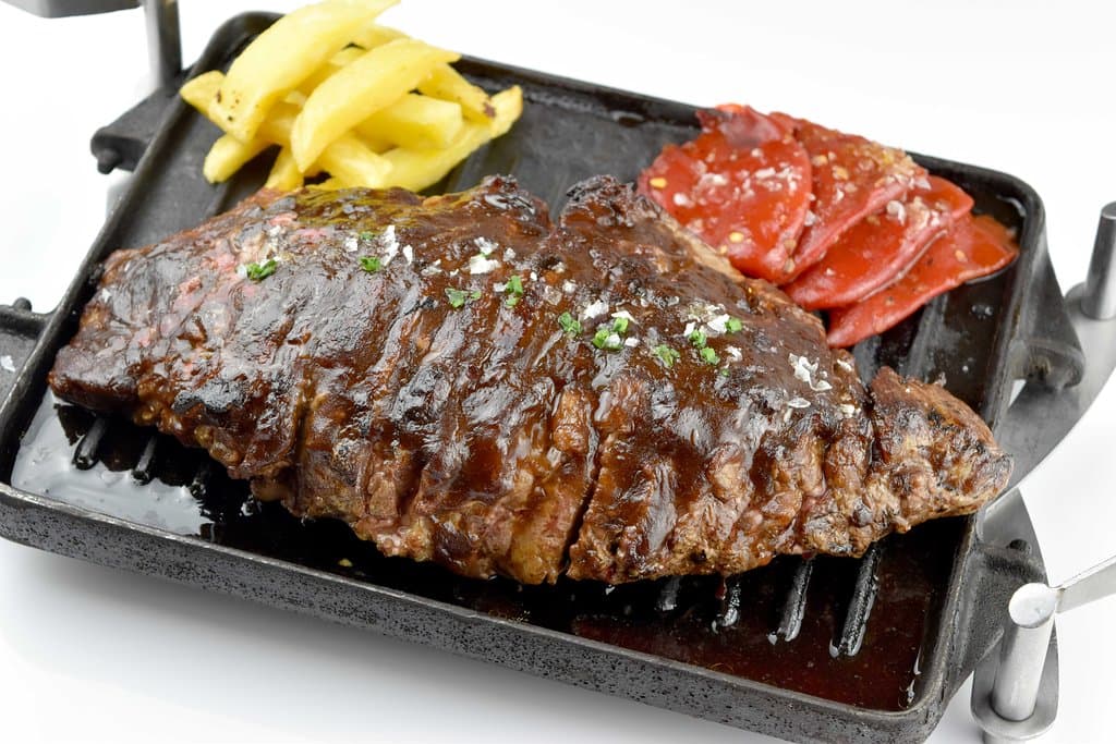 Presa ibérica de bellota a la parrilla