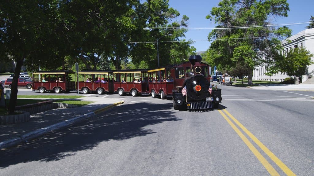 The Last Chance Tour Train on route.