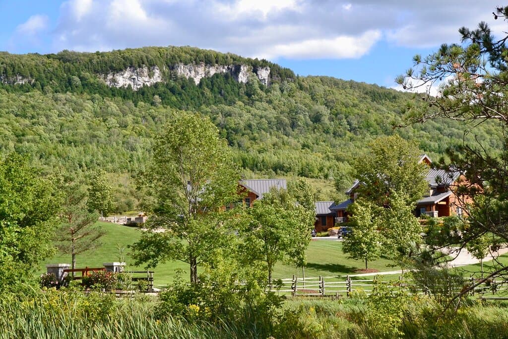 View of cliff on the horizon