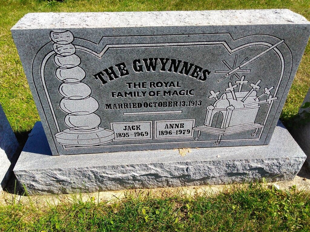 One of many markers at Lakeside Cemetery.