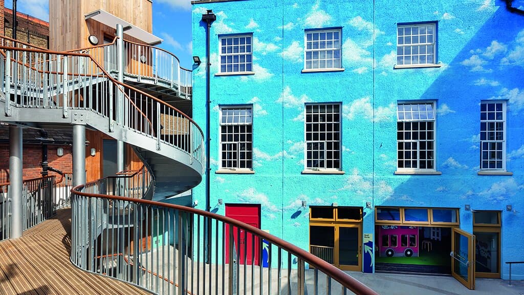 The courtyard at The Story Museum