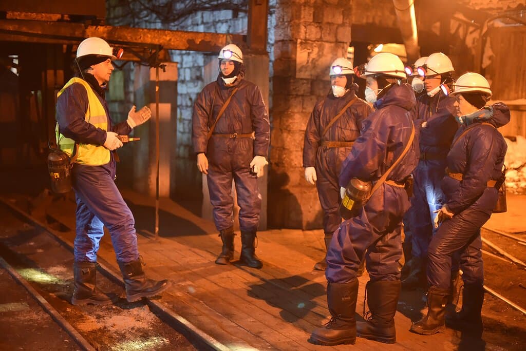 The tour into the mine Barentsburg