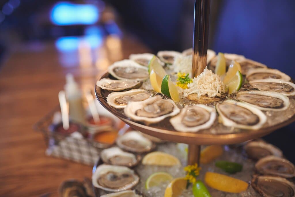 Freshly shucked Oysters