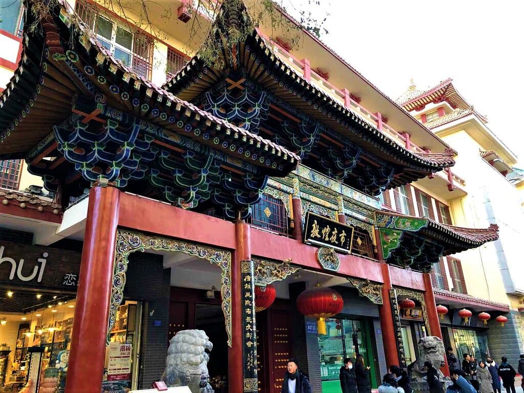 Eastern gate on Yangguan Middle Road to the Shazhou Night Market, Dunhuang