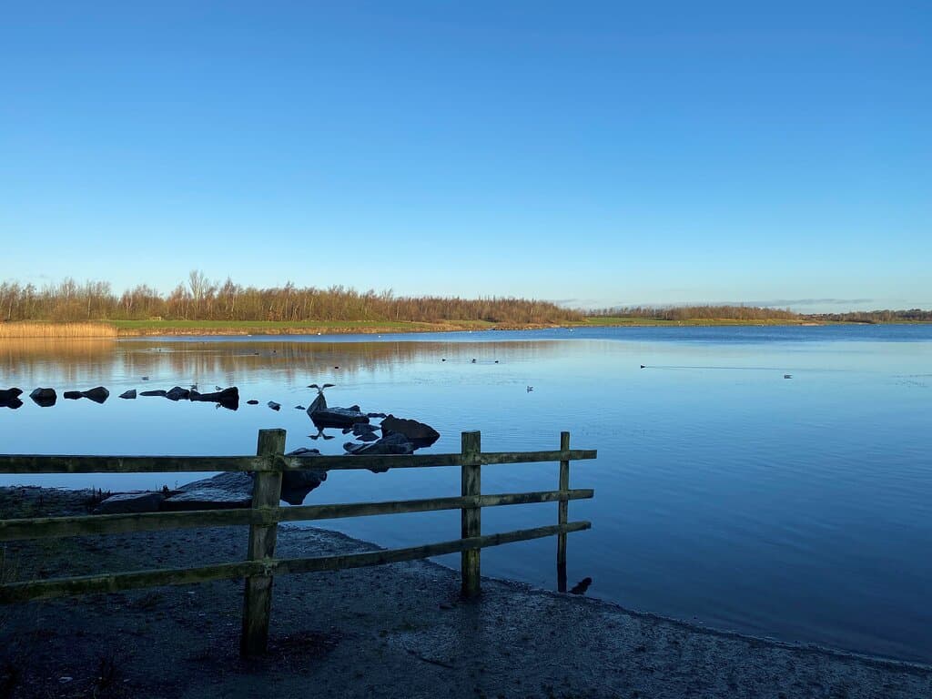 There is a 2 mile trail along a footpath around the lake.