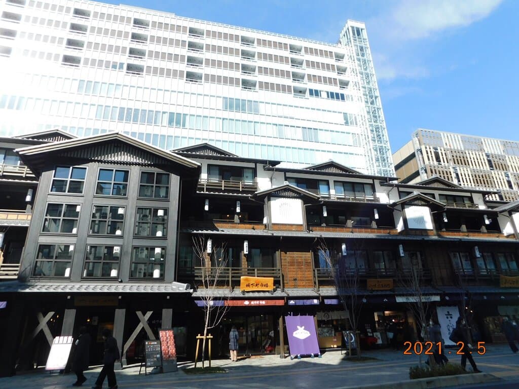 ミナカ小田原内の小田原新城 景観一例