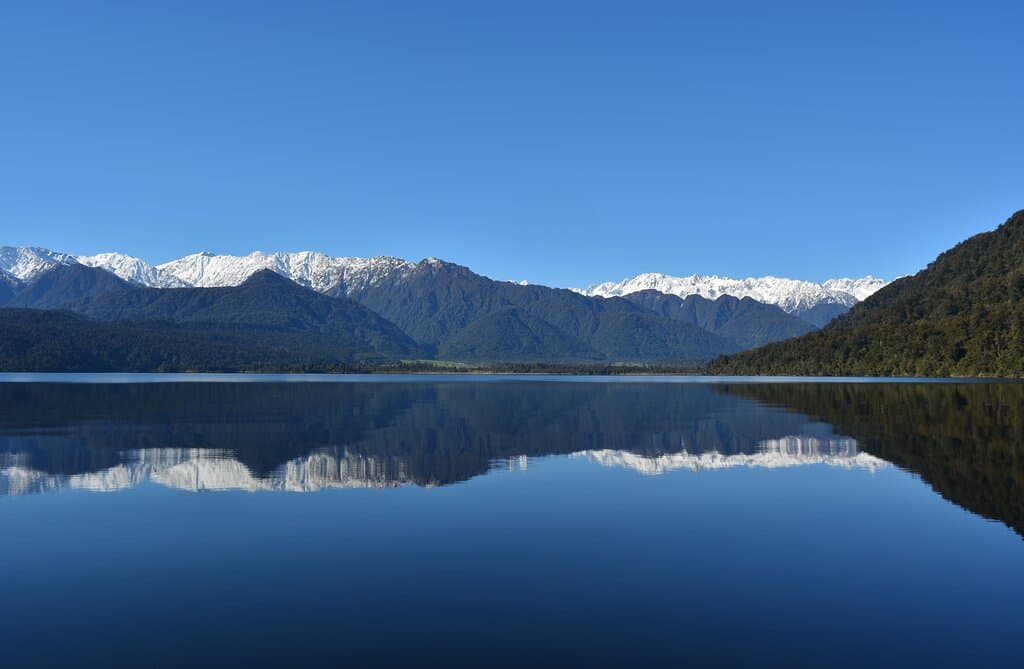 Lake Mapourika's famous reflections