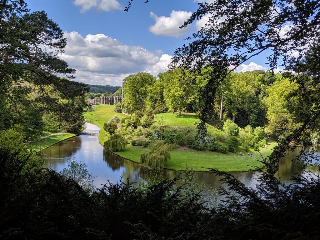 Visit' surprise view' to enjoy one of the best vistas of the water garden and striking abbey ruin 