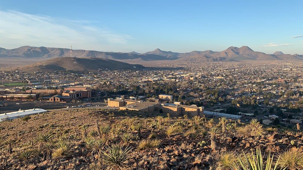 The A mountian in the middle of Alpine