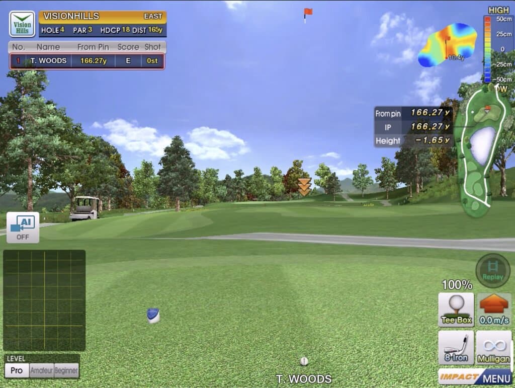 Indoor Golf Simulator Driving Range Hitting Bay. 
