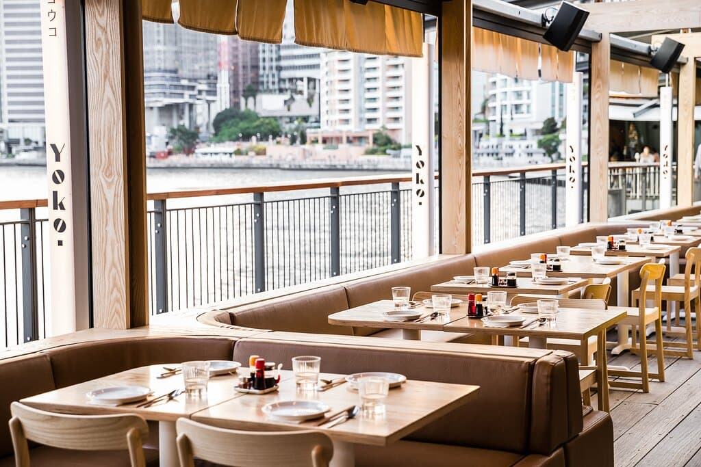 Outside at Yoko Dining at Howard Smith Wharves