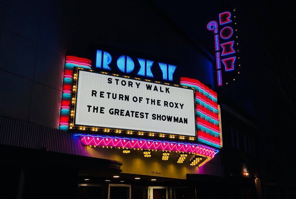 Opening night of the restored theatre and its Marquee and Blade sign.