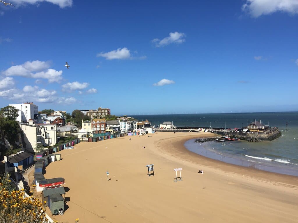 10.  Victoria Gardens and Promenade, Broadstairs, Kent;  view of Viking Bay