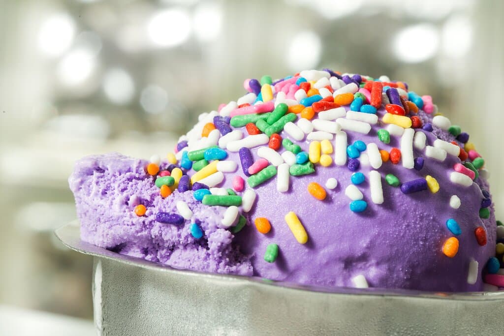 Purple Vanilla Ice Cream