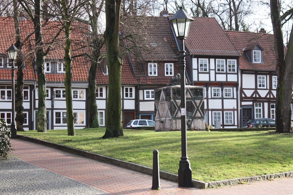 Hildesheim, Synagogue Memorial (1988) by Elmar Hillebrand
