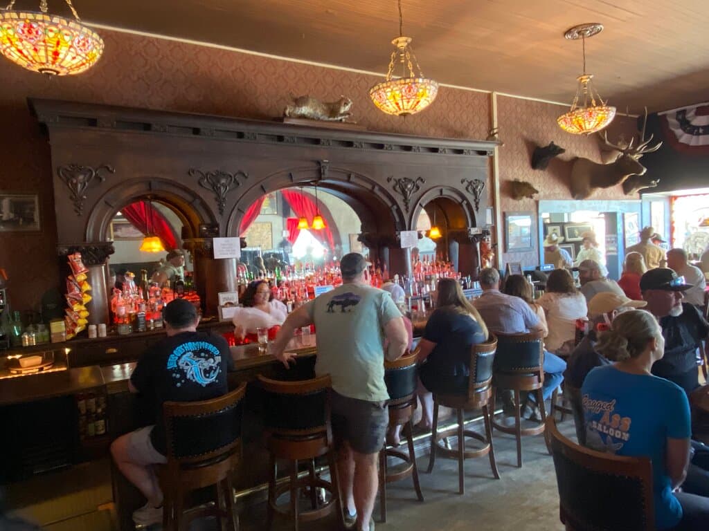 Belly up to the bar for an ice-cold beer or a shot of rye!