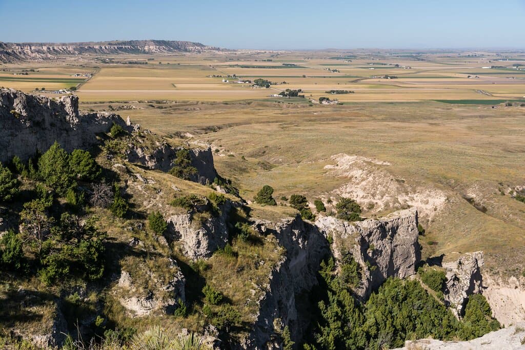 Prairie and Farms Southwest of the Bluff