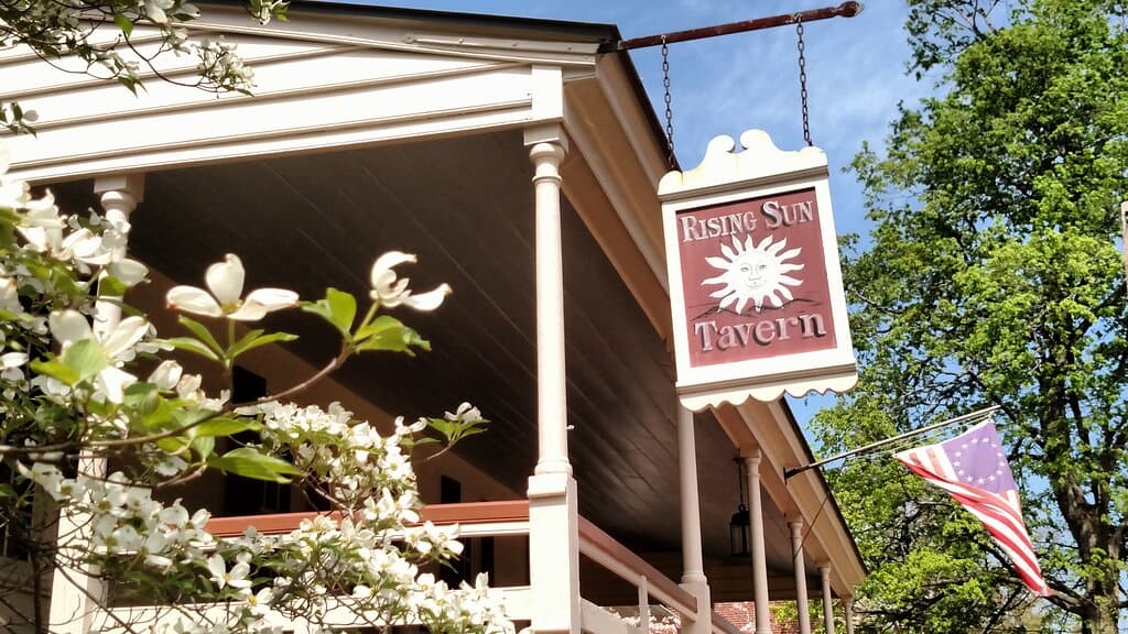 Rising Sun Tavern in springtime.  