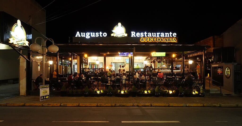 Fachada do restaurante.