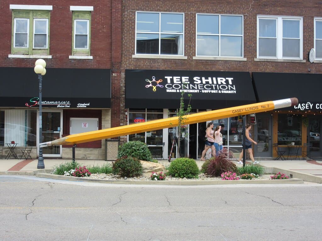 Big Pencil in Casey, Illinois USA