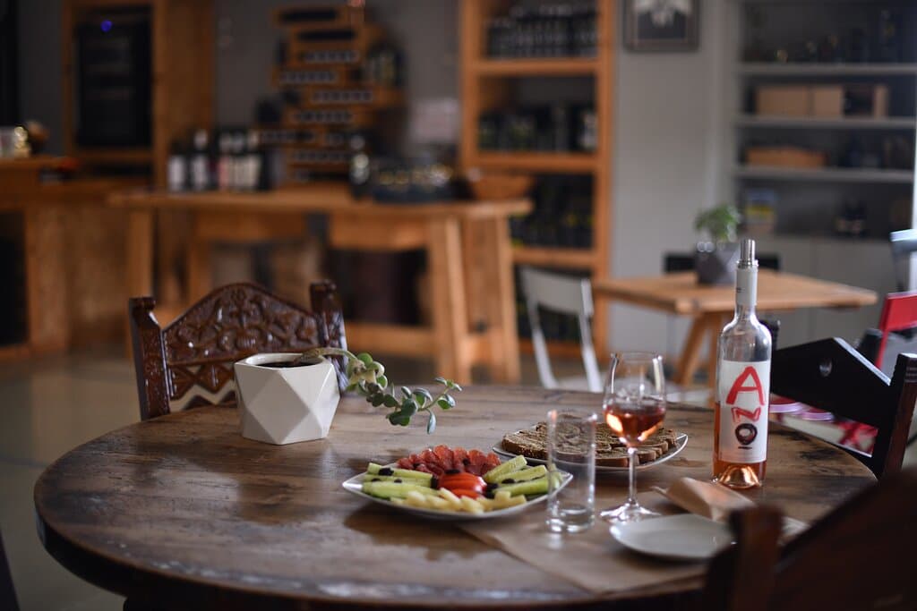 indoor tasting room