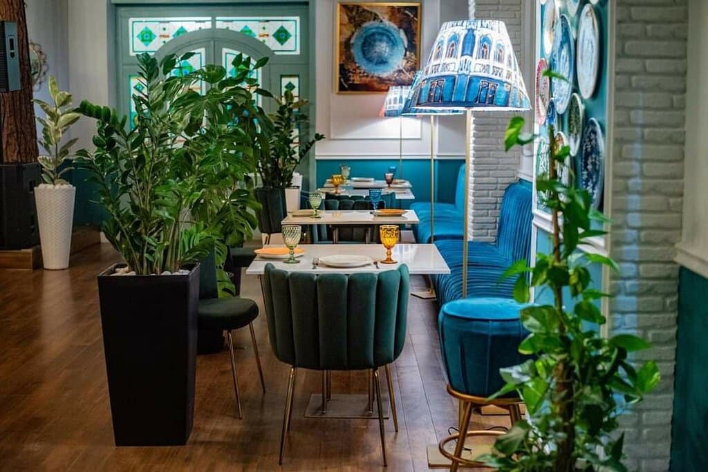 Indoor seating area