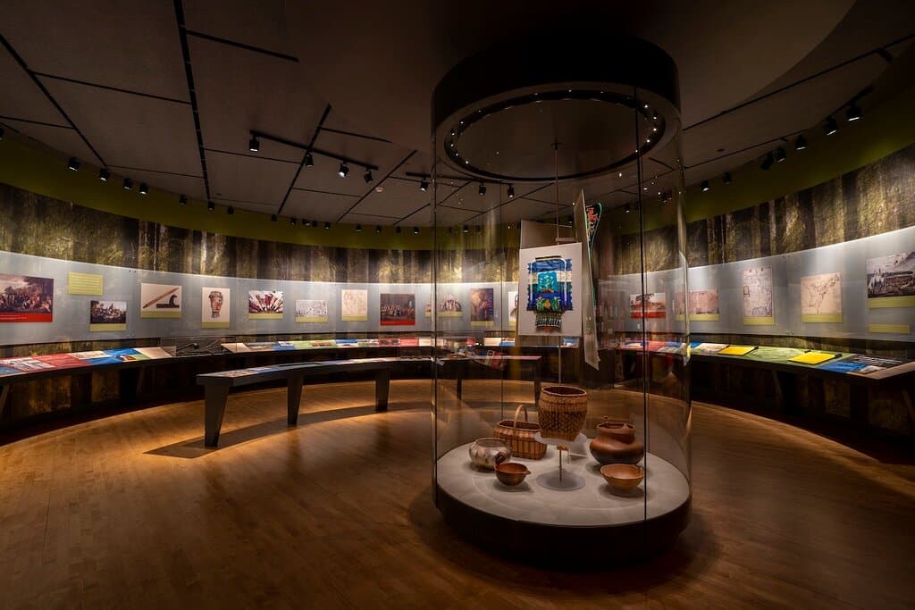 Images from the signature exhibitions Okla Homma Tribal Nations Gallery and Winiko: Life of an Object.