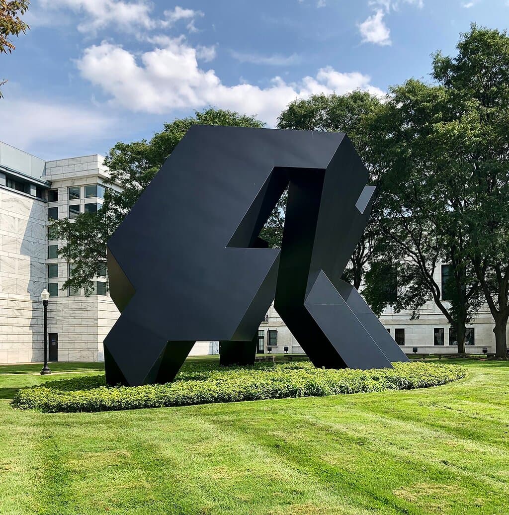 Tony Smith sculpture at The Detroit Institute of Arts, Woodward Ave, Detroit.