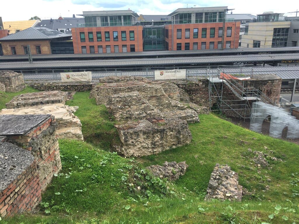 Theater of Ancient Rome in Mainz near the railroad