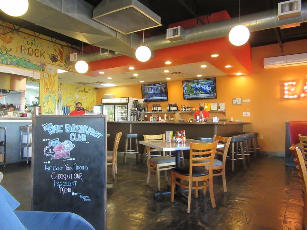 Inside dining area