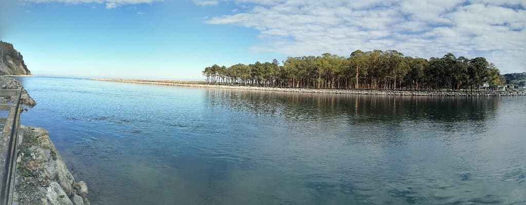 El Puntal is a small sandy area located on the right bank of the Villaviciosa estuary, a stretch of coastline that has been declared a Natural Reserve. Leisure area with promenade, marina and wooded area