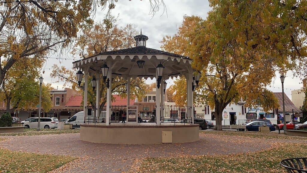 The gazebo in the center