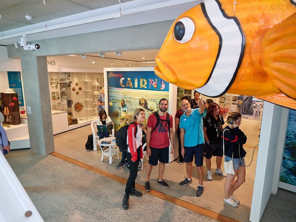The Museum's friendly local guides look forward to sharing their insights into Cairns' history, lifestyle and cultures with you.