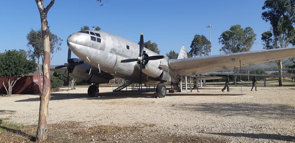 Atlit Detainee Camp - Curtiss C-46 Commando used to bring immigrants